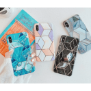  Geometric Marble Phone Cases For iPhone 11 Pro Max XR XS Max 6 6S 7 8 Plus X Soft IMD Electroplated Back Cover Coque