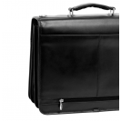 Leather Double Compartment Laptop Briefcase