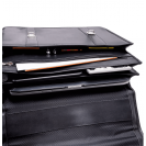 Leather Double Compartment Laptop Briefcase